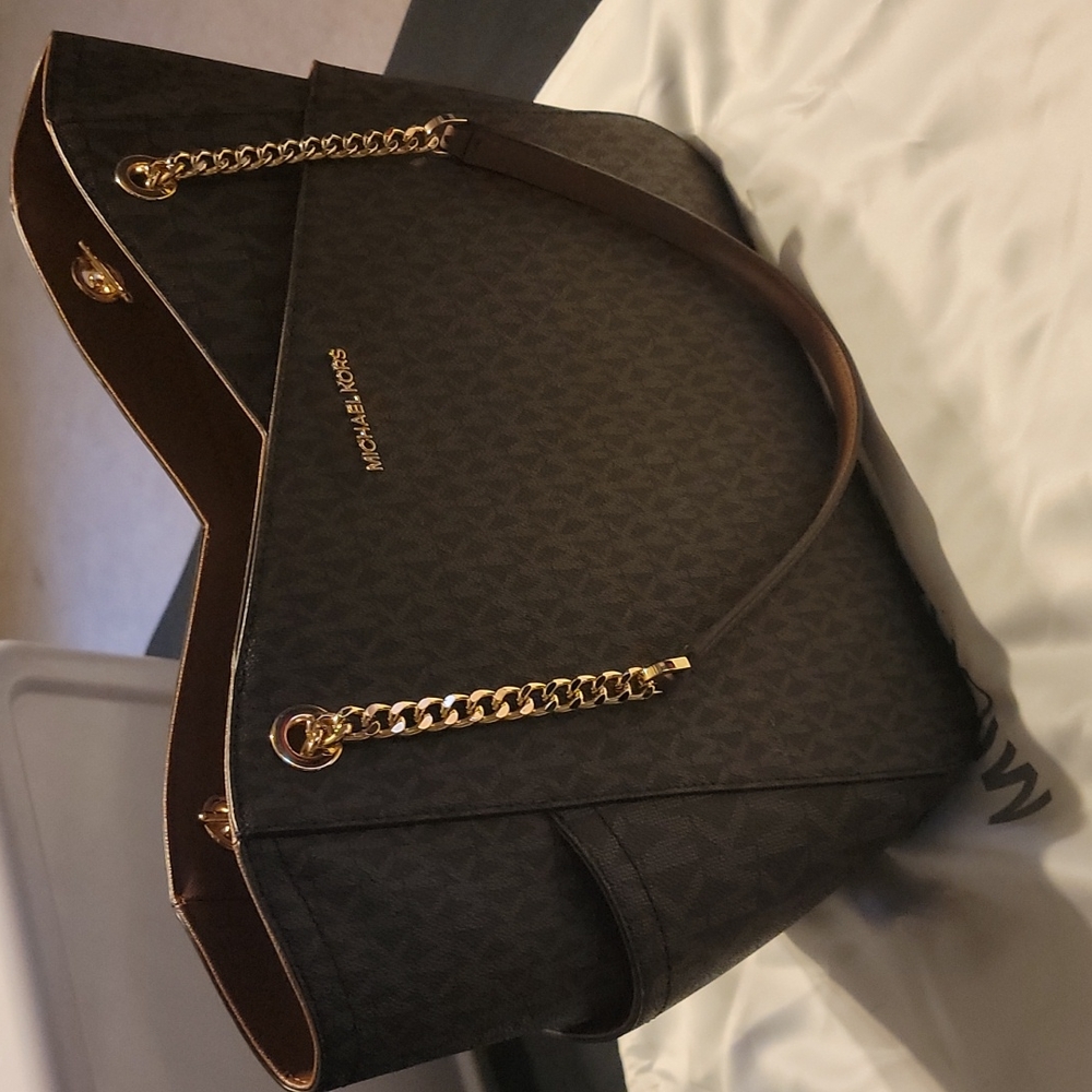 MK Large Logo Shoulder Bag